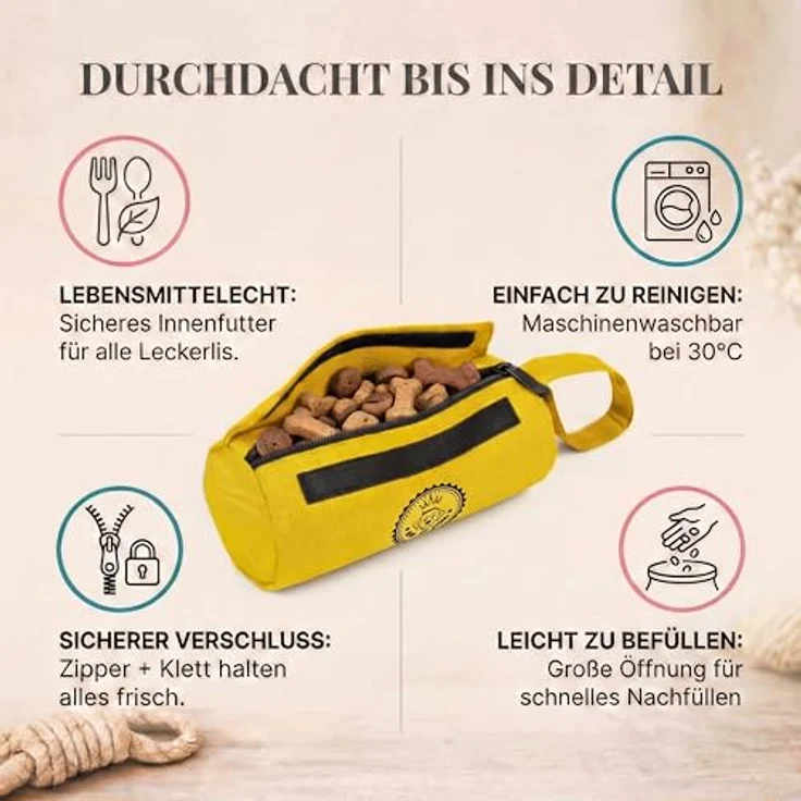 HUND IST KÖNIG Futterdummy für Hunde, Apportierbeutel mit 0,7L Volumen, wasserabweisend, inklusive Trainings-eBook für effektives Hundetraining – Bild 4