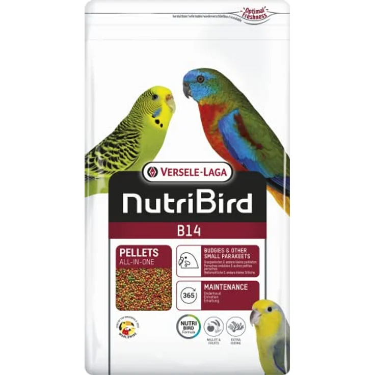 Versele-Laga NUTRIBIRD B14, Vogelfutter für Wellensittiche, Carolinas, Agapornis und Cotorras, 3 kg – Bild 1