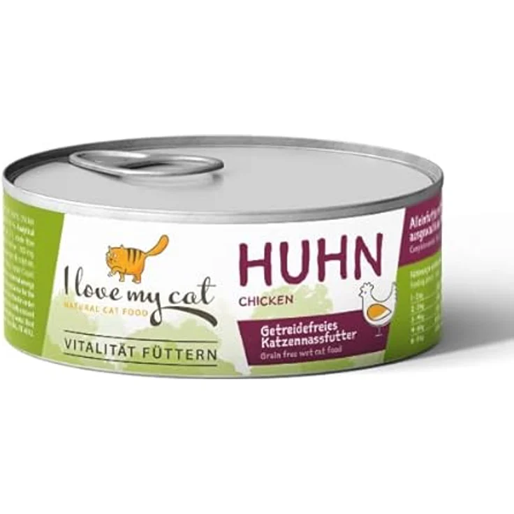 I love my cat NATURAL CAT FOOD I Love My Cat Sparset für Katzen mit Vermal Pulver & Nassfutter Huhn, getreidefrei, 18 x 100 g + 35 g Pulver, natürliche Zutaten, Unterstützung der Darmflora – Bild 2