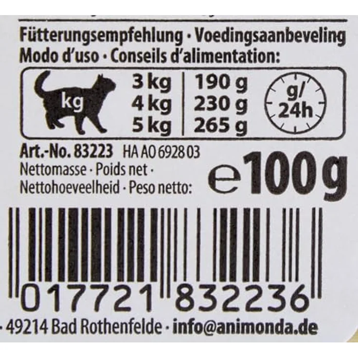 animonda vom Feinsten Senior Katzen-Nassfutter mit Geflügel, 32x100g, ohne Farbstoffe – Bild 6