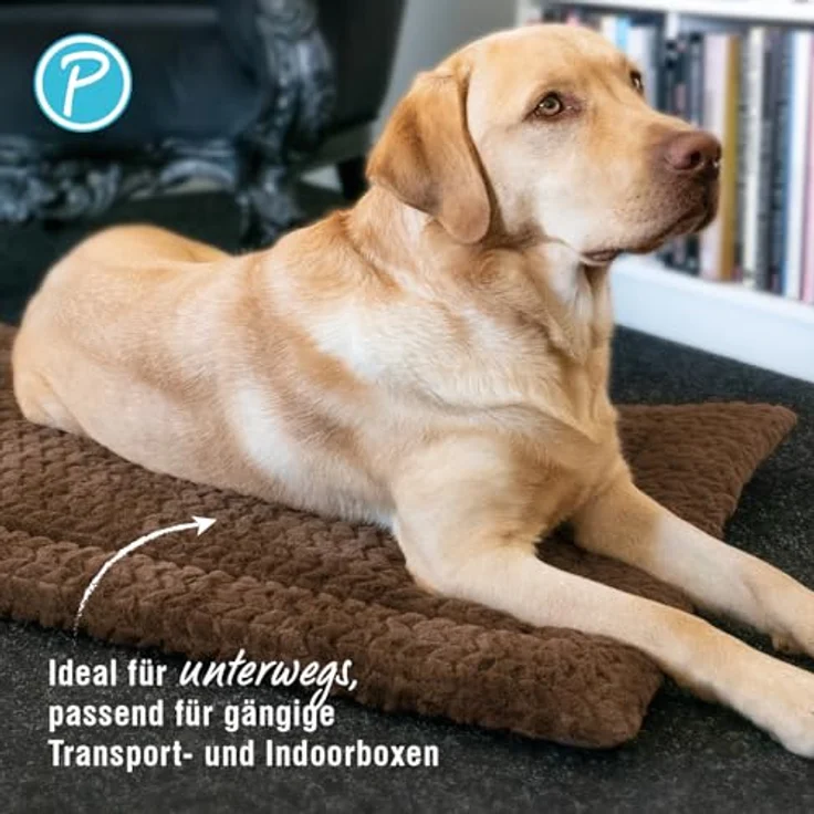 Petlando Decke Daisy, Hundedecke in braun, Größe S - 60 x 45 cm, kuschelig und bequem für Zuhause und unterwegs – Bild 4