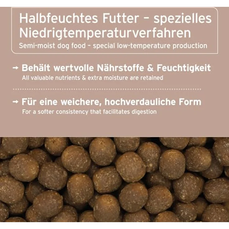 AniForte PureNature FarmsLamb, halbfeuchtes Trockenfutter mit herzhaftem Lamm und Süßkartoffeln, 12,5 kg für ausgewachsene und sensible Hunde – Bild 4