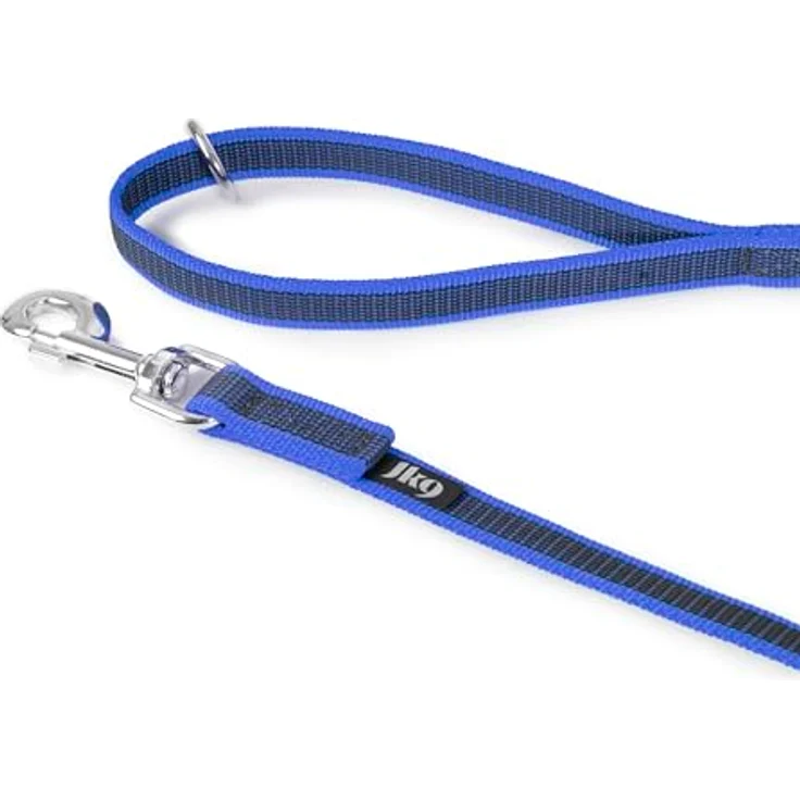 JULIUS K-9 IDC Color & Gray gumierte Leine, 20 mm x 1,2 m mit Schlaufe und O-Ring, stark und widerstandsfähig, Blau-Grau – Bild 3
