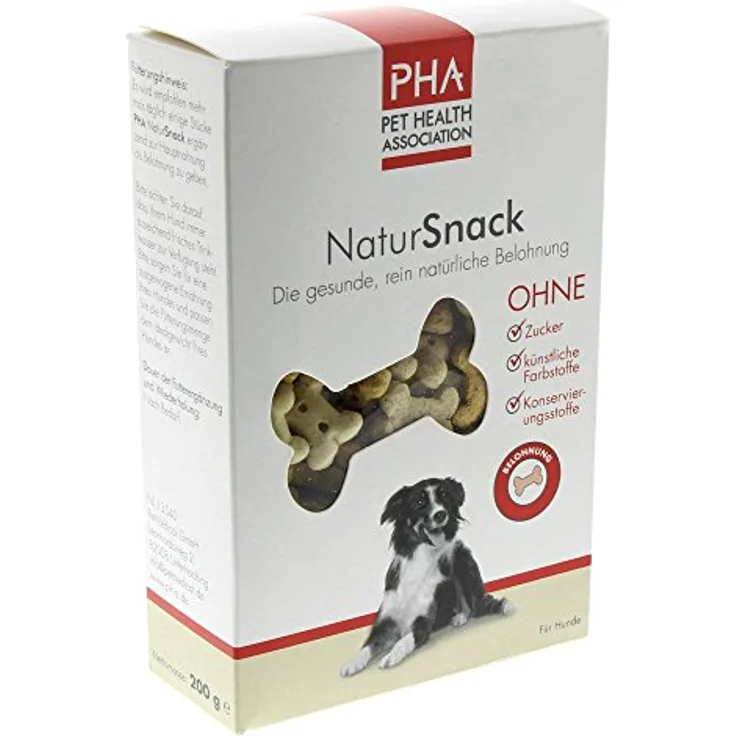 PHA NaturSnack für Hunde, Trockenfutter in Knochenform, ohne Zucker, 200 g