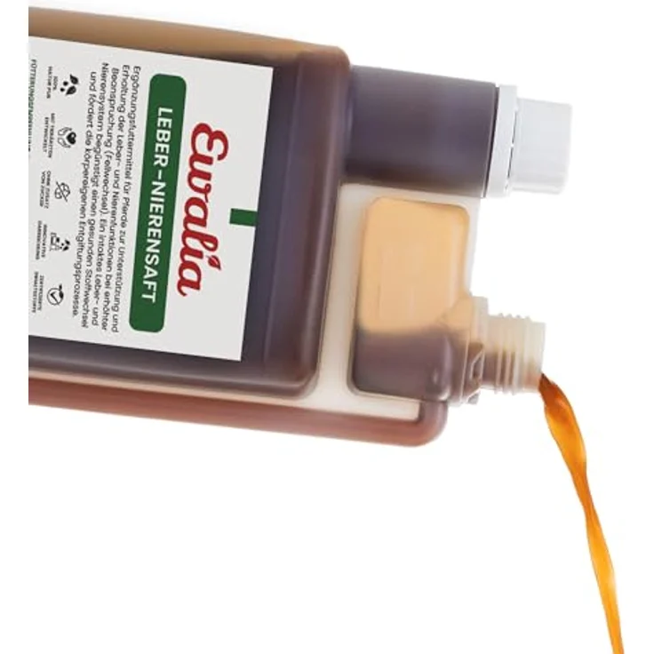 EWALIA Leber-Nierensaft, Vitalisierendes Ergänzungsfuttermittel für Pferde, Unterstützung für Leber und Nieren, 100% natürliche Entgiftungshilfe, 2x1 Liter – Bild 3