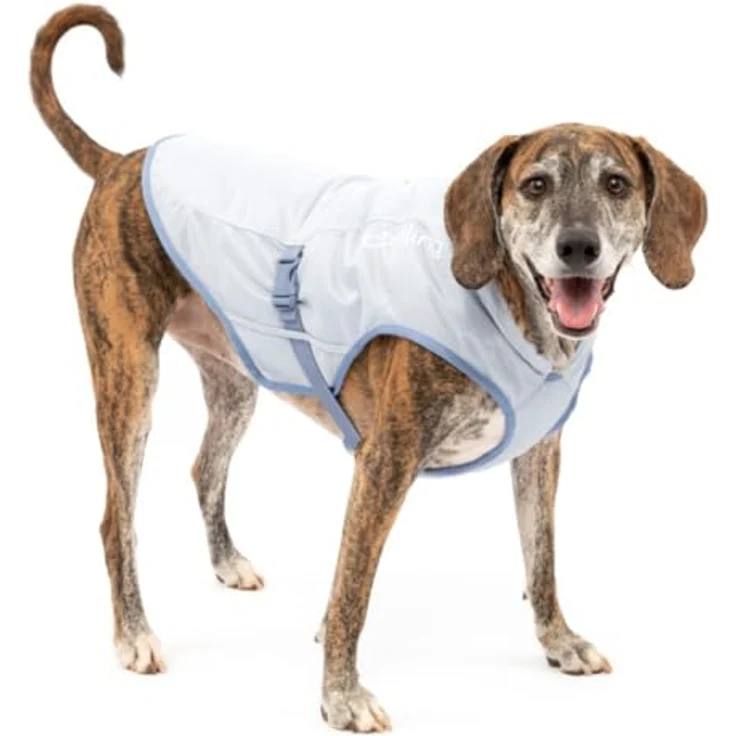 Kurgo Hundekühlweste - Sommer-Kühljacke mit Reflektierenden Akzenten, Grau, Größe L – Bild 3