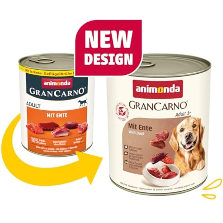 animonda GranCarno Hunde Nassfutter Kräftige Variation II, getreidefreies Hundefutter ohne Zucker, 6 x 800 g, mit frischen fleischigen Zutaten für ausgewachsene Hunde – Bild 2
