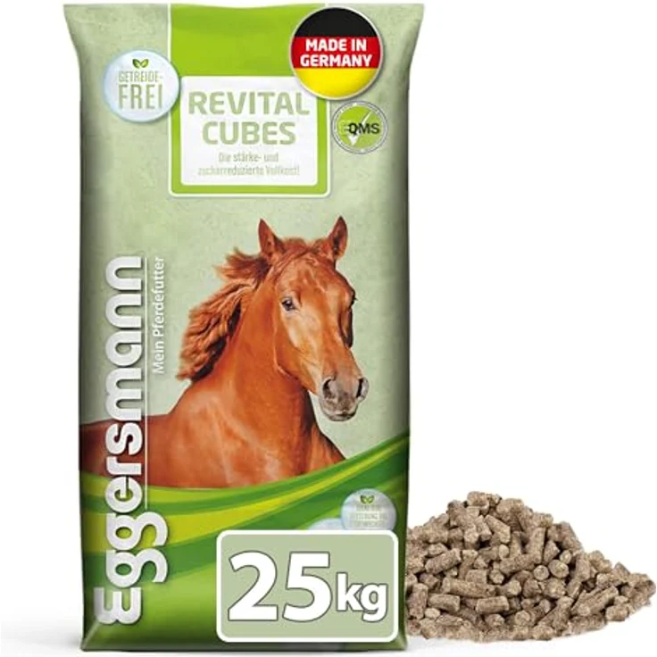 Eggersmann Mein Pferdefutter ReVital Cubes, getreidefreies Ergänzungsfutter mit essentiellen Nährstoffen, 25 kg – Bild 1