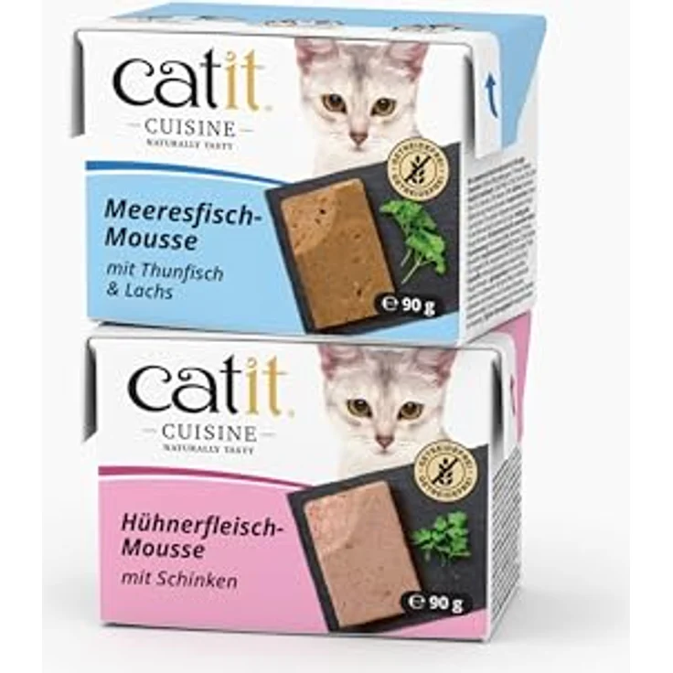 Catit Cuisine Premium Nassfutter für Katzen, Mousse mit Meeresfisch (Thunfisch & Lachs), 90g, getreidefrei, hoher Fleischanteil – Bild 3
