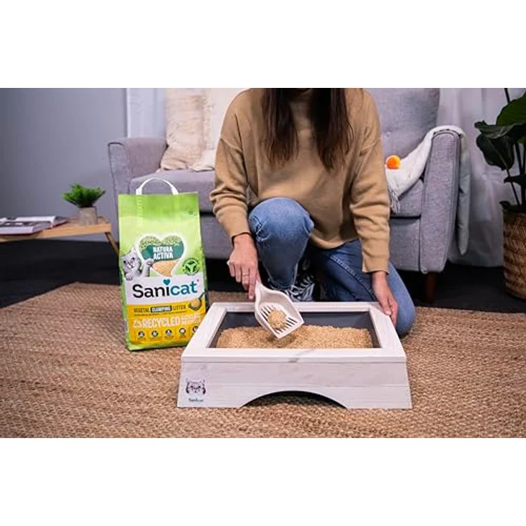 Sanicat Klumpstreu Recycled Corn Cob, 6 l, ausgezeichnete Absorption und natürliche Geruchsbindung, umweltfreundlich und biologisch abbaubar – Bild 5