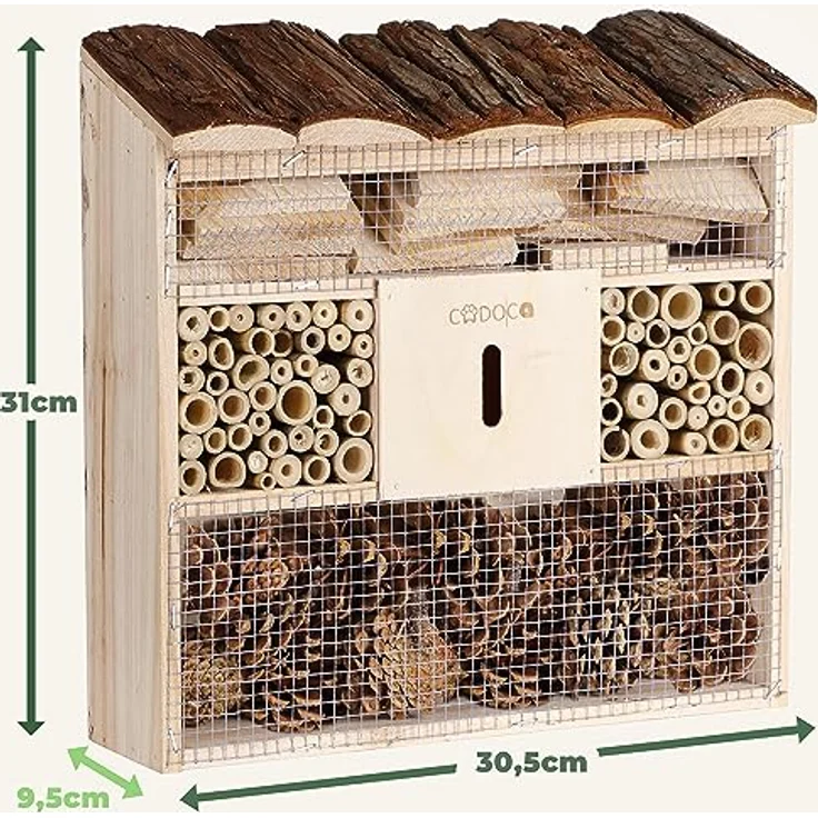 Insektenhotel Bug's Inn aus Holz Insektenhaus Bienenhotel Haus Nistkasten Brutkasten Imker Insekten – Bild 8