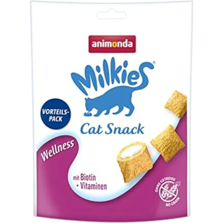 animonda Milkies Wellness 120g, Katzenmilch-Snack für erwachsene Katzen zur Förderung der Flüssigkeitsaufnahme – Bild 1