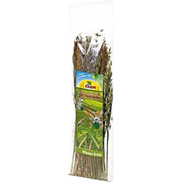 JR FARM ESN Wiesen-Ernte 80 g, artgerechtes Kleintierfutter mit Hafer, Knaulgras und Zierkolbenhirse, fördert Vitalfunktionen und Zahngesundheit