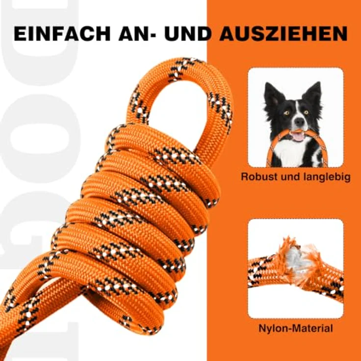 lynxking Reflective 180 cm Slip-Leash für Hunde, mit gepolstertem Griff und Stopperschnalle, ideal für Training und Gassi gehen – Bild 5