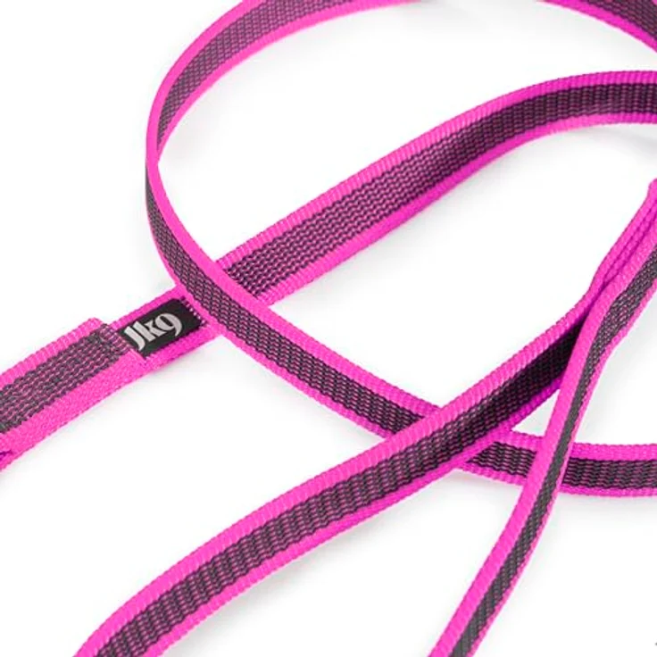 JULIUS K-9 IDC Color & Gray gumierte Leine, 20 mm x 1,2 m, stark und widerstandsfähig, pink-grau – Bild 4
