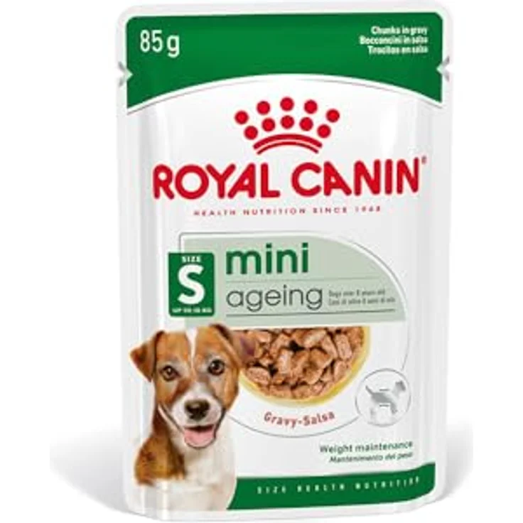 Royal Canin Mini Ageing 12+, Alleinfuttermittel für kleine Senior Hunde, 4x12x85g, unterstützt die Nierengesundheit – Bild 2