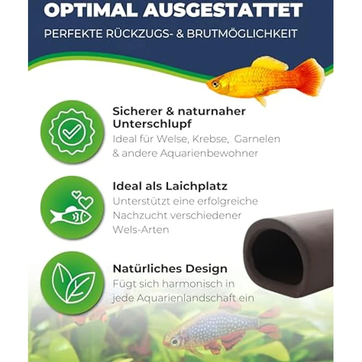 HOBBY Aquariendeko Catfish Cave S, 3,5x10 cm, dunkelbraun – Bild 2