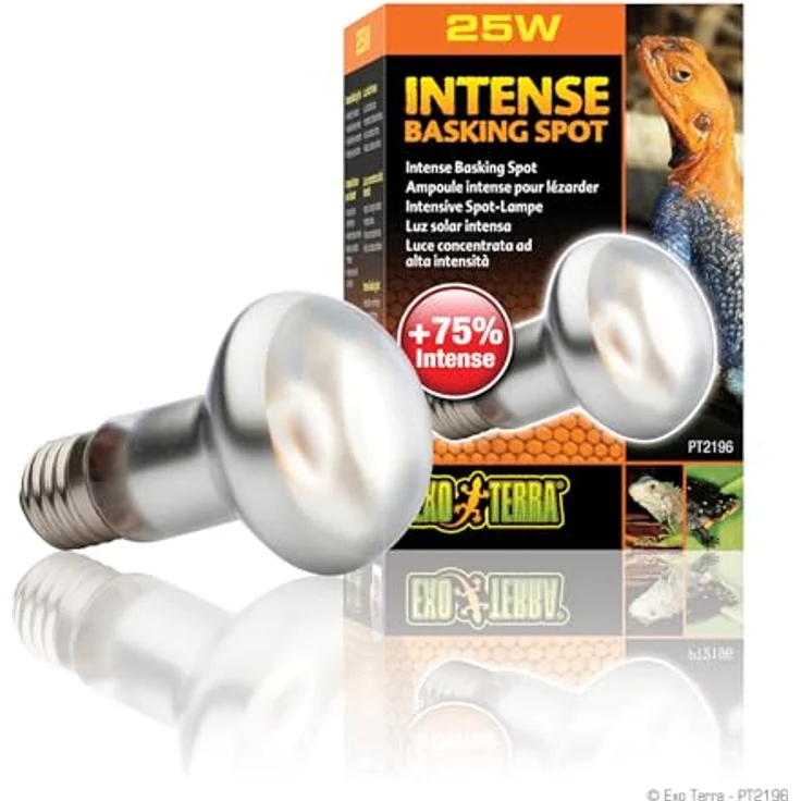 Exo Terra Intense Basking Spot, Wärmespotlampe R20, 25W E27, 35% Licht- und Wärmesteigerung, stimuliert Brutverhalten, 1 Stück – Bild 1