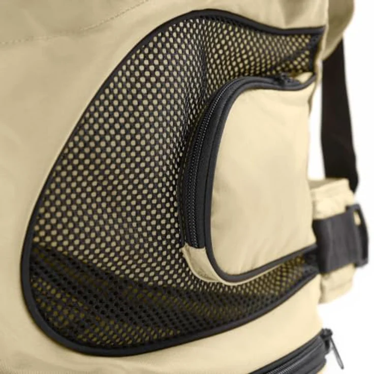 HUNTER Rucksack/Tragetasche Kangaroo, für kleine Hunde bis 6 kg, beige, L 30 x B 20 x H 30 cm, waschbar, mit Nylongurt und gepolsterten Schulterriemen – Bild 6