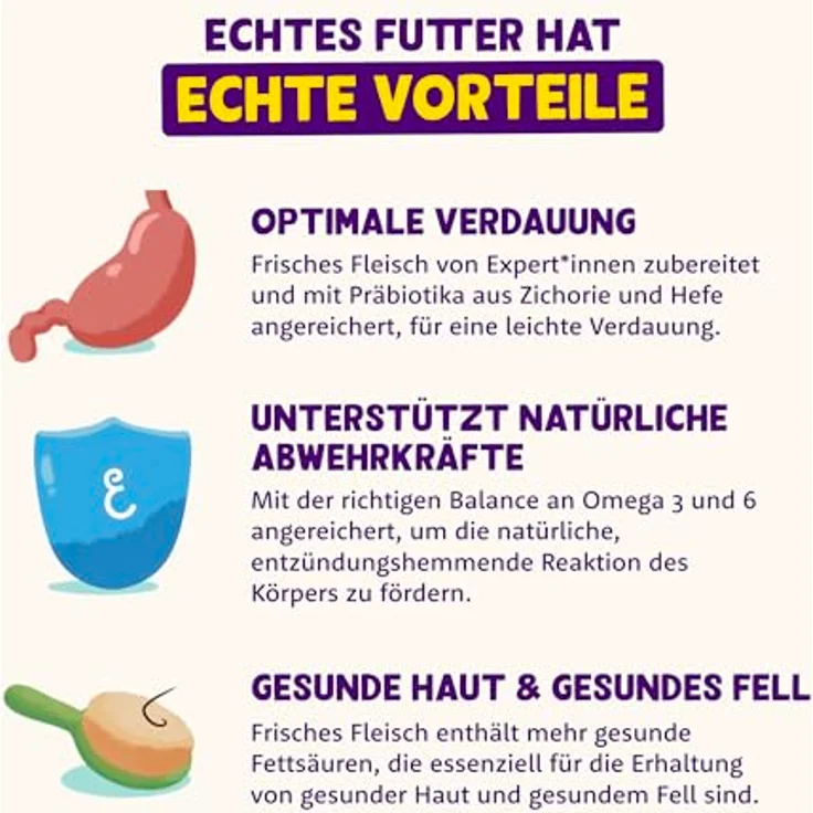 Edgard Cooper Snuggle Up Strips, Hundeleckerli aus Lamm und Truthahn, getreidefrei, hohe Proteine, 75g – Bild 3