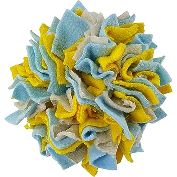 Nobby 61676 Schnüffelball Colore, Fleece Spielzeug für Kleintiere mit vielen Futterverstecken, Ø 10 cm – Bild 1