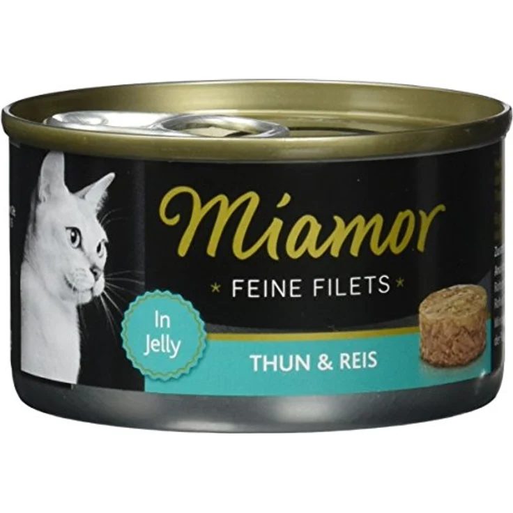 Miamor Feine Filets Thun & Reis, Katzen-Nassfutter ohne Leber und Innereien, 24x100g, leicht verdaulich und fettarm – Bild 1