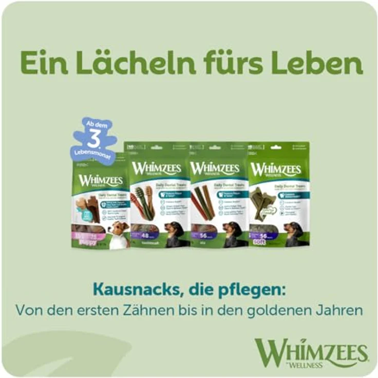 Whimzees Snack Toothbrush, Hundesnack zur Belohnung und für Training, 360g (24x15g) – Bild 7
