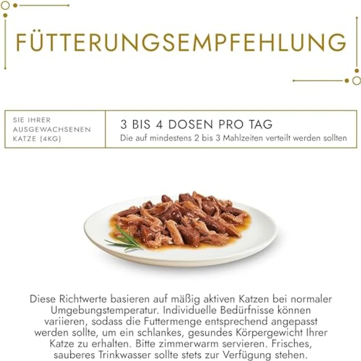 GOURMET Gold Feine Komposition Mix, Katzenfutter 8 x 85 g mit Rind, Huhn, Kaninchen, Leber, Hochseefisch, Ente und Truthahn, ohne künstliche Zusatzstoffe – Bild 4