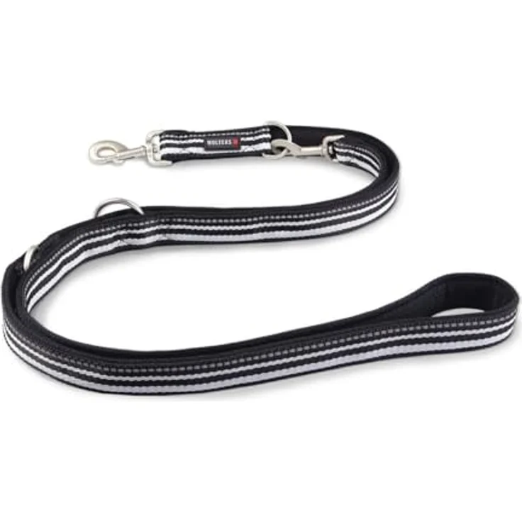 Wolters Führleine Active Pro, 2m lange dreifach verstellbare Hundeleine mit gepolsterter Handhabung, reflektierenden Nähten und stabilen Karabinerhaken – Bild 2