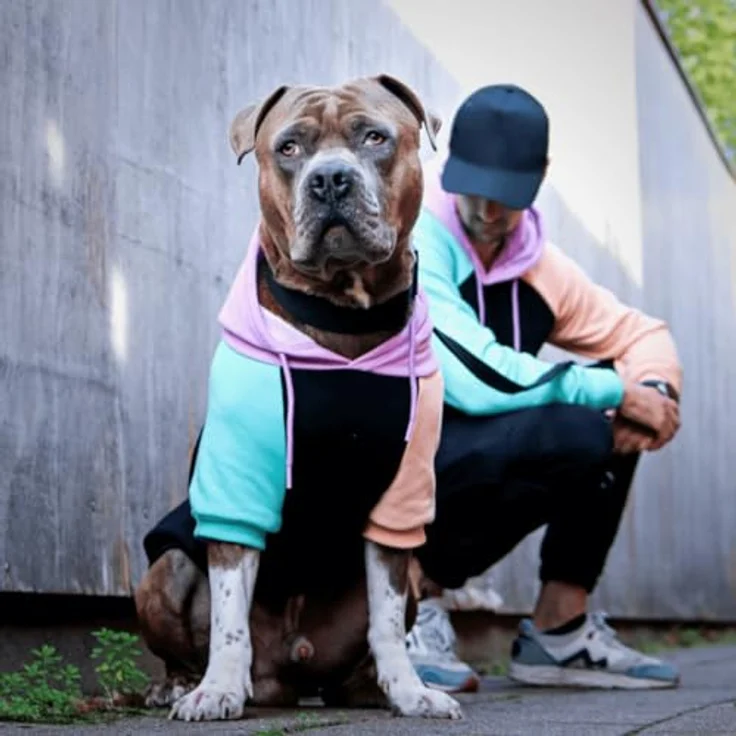 Spark Paws Hunde-Kapuzenpullover, Mehrfarbig Cyber Punk, Premium-Qualität mit beruhigendem Fleece-Innenfutter und optimaler Passform für große Rassen, Größe 4XL – Bild 5