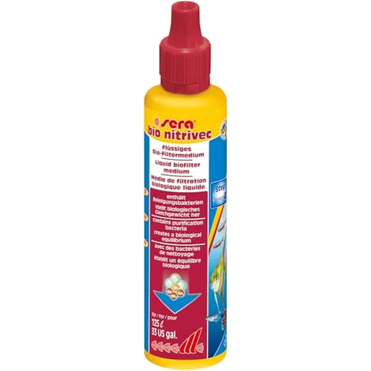 sera Bio nitrivec 50 ml, Flüssigfiltermedium gegen Ammonium und Nitrit, biologischer Wasseraufbereiter für saubere Aquarien – Bild 1
