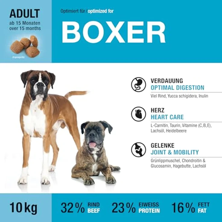 Wildsterne Breed Selection Boxer, 10 kg | Getreidefreies Trockenfutter mit Rind | Monoprotein | TÜV-geprüfte Rezeptur von Tierärzten entwickelt – Bild 2