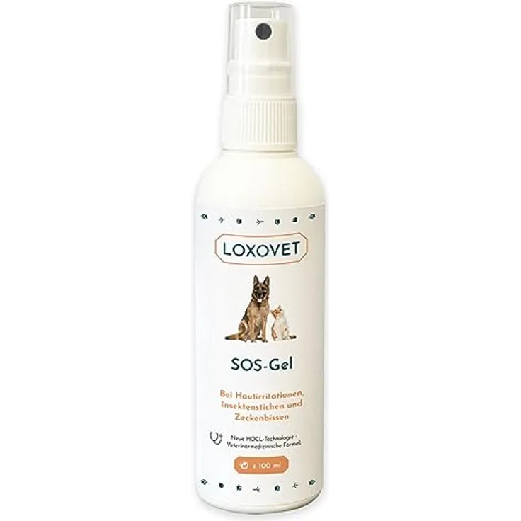 LOXOVET SOS-Gel 100 ml, Wundreinigung und -pflege, entzündungshemmend, schnell einziehend, lindert Juckreiz