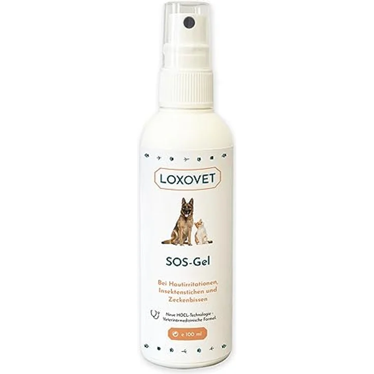 LOXOVET SOS-Gel 100 ml, Wundreinigung und -pflege, entzündungshemmend, schnell einziehend, lindert Juckreiz – Bild 1