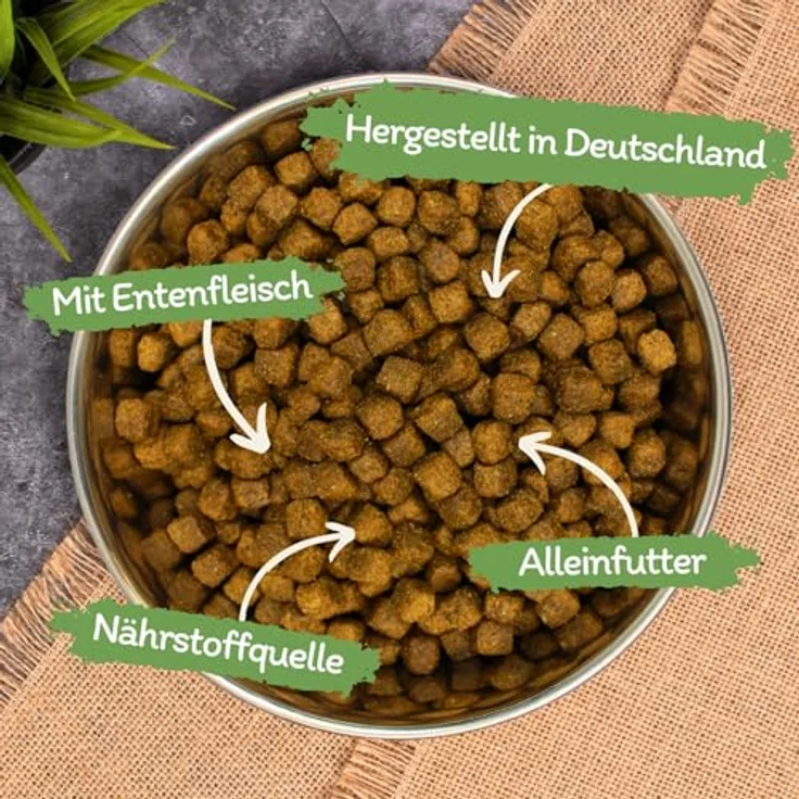 Lyra Pet Lecker.Pet® Paula's Adult Sensitive, 12 kg Hunde Trockenfutter mit Ente & Kartoffel, getreidefrei, vollwertige Ernährung für ausgewachsene Hunde – Bild 2