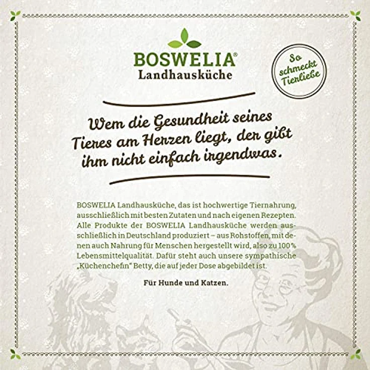 Boswelia Betty's Landhausküche Känguru mit Kartoffeln und Geflügel, Hunde-Nassfutter, 6 x 200 g, für alle Hunderassen, hohe Bioverfügbarkeit, 65% Fleischanteil – Bild 5