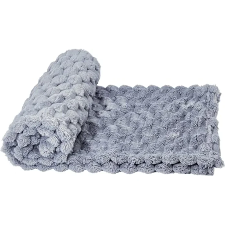 Nobby Liegedecke Diamond Classic, kuschelig weiches Soft Fleece, grau, 75 x 100 cm – Bild 1