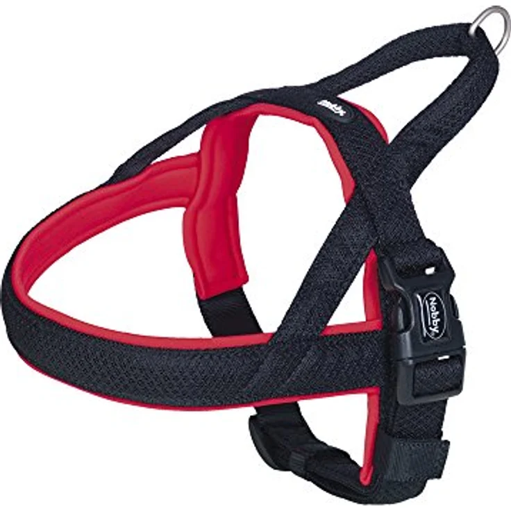 Nobby Norwegergeschirr Mesh Preno, rot, gepolstert, wasserabweisend, L: 75-98 cm + 62 cm, B: 40/45 mm – Bild 1