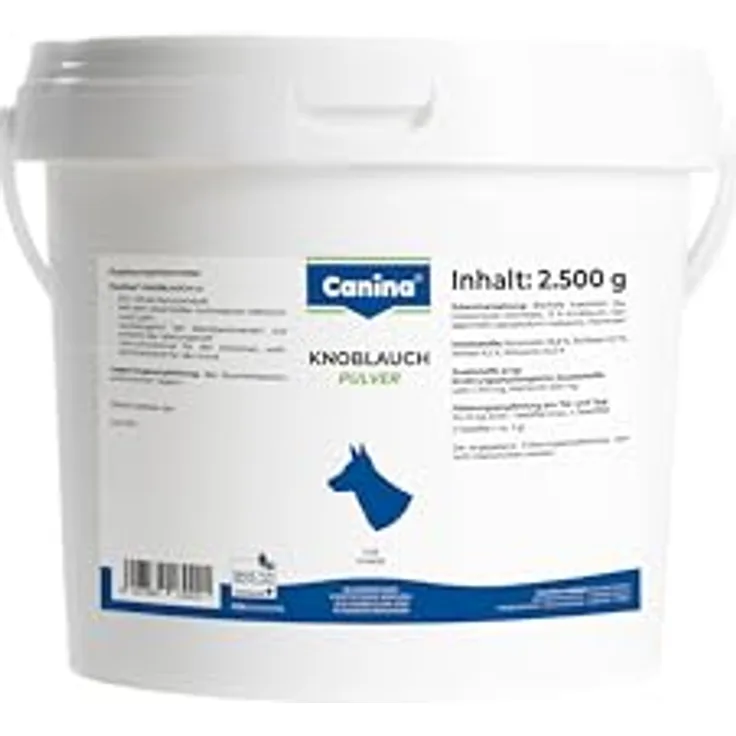Canina Knoblauch Pulver, Hunde Nahrungsergänzungsmittel zur Unterstützung der Vitalität, 1 x 2.5 kg