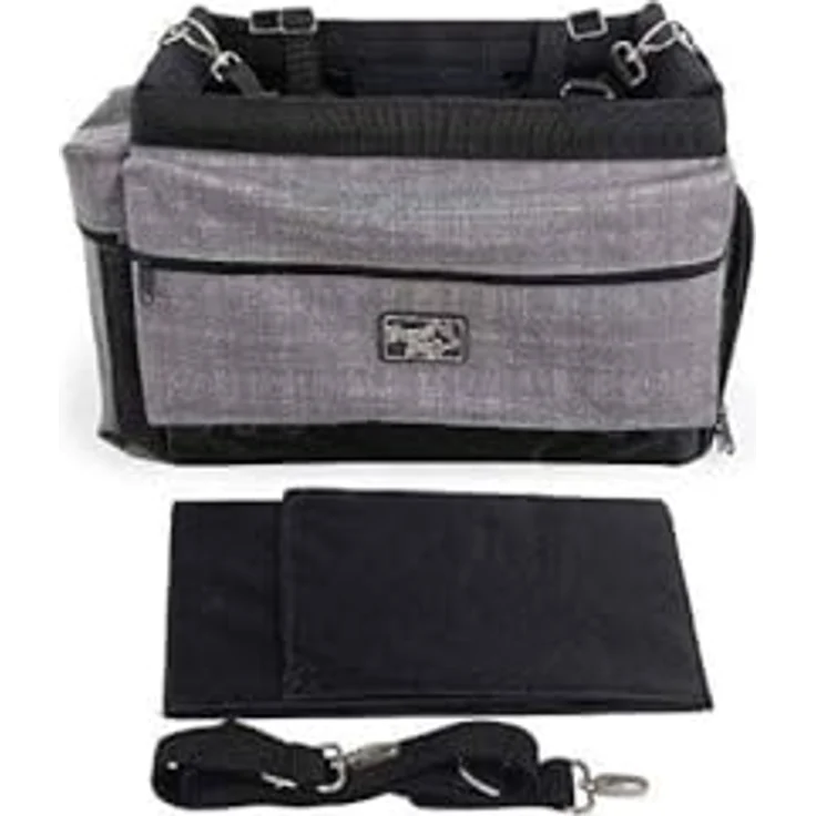 afp Tiertransporttasche New Travel Dog - Bicycle Delux Bag - With Connector, Aluminiumrahmen, bis 8 kg, blau – Bild 4