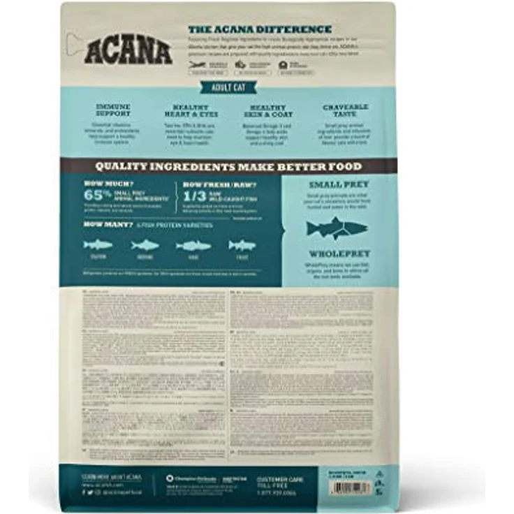 ACANA Bountiful Cat, Trockenfutter für Katzen, reichhaltige Diät, 1,8 kg – Bild 3