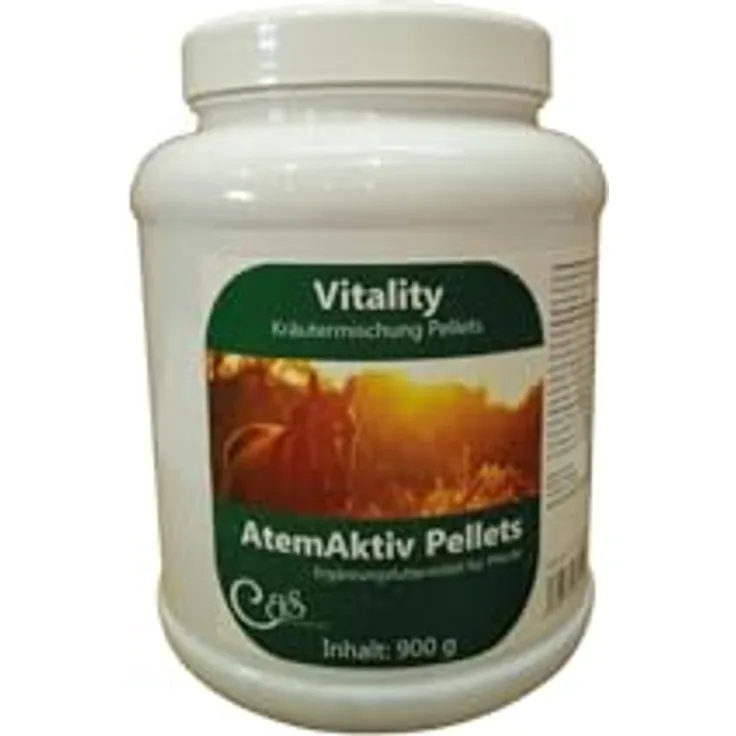 Barbara Seitz Vitality AtemAktiv Pellets, Kräutermischung für Pferde, staubfrei, Bronchialkräuter, beruhigt die Atemwege, fördert das Abhusten, (900 g)