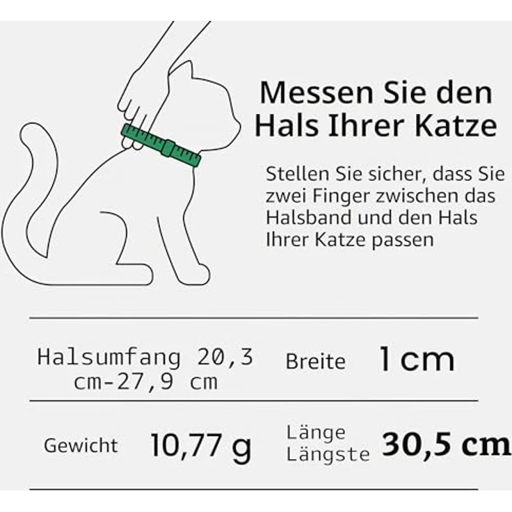 CollarDirect Leder-Katzenhalsband mit Abnehmbarer Glocke, Sicherheitsgummiband für Kätzchen und große Katzen, handgefertigt aus echtem Leder, leuchtende Farben – Bild 4