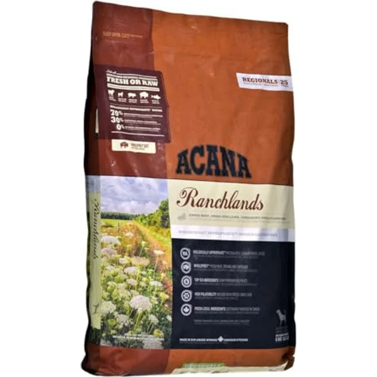 Acana Ranchlands Dog Regionals, 6 kg Hunde-Trockenfutter mit vielseitigen Fleischsorten