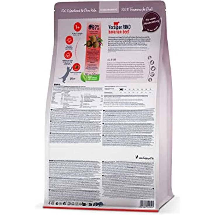 Happy Cat 70576 Sterilised Adult Voralpen Rind, Trockenfutter für sterilisierte Katzen und Kater, 10 kg, leicht verdauliche Rezeptur mit 87% tierischen Proteinen, ohne künstliche Zusätze – Bild 5