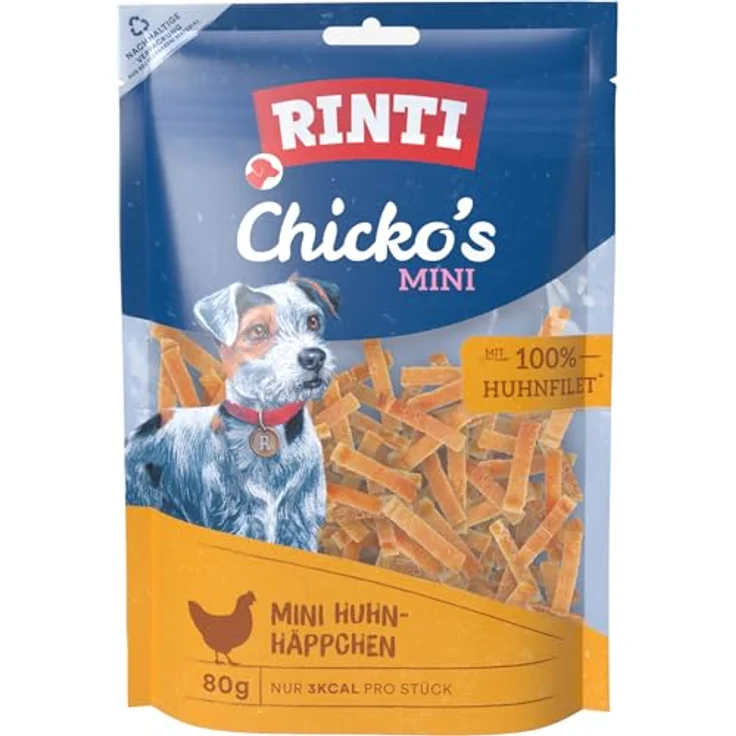 Rinti RINTI Chicko Mini Huhn, 100% Huhnfilet, bekömmlich und gut verdaulich, 12 x 80 g