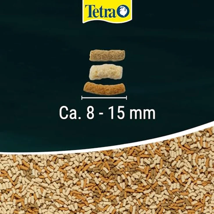 Tetra Pond Variety Sticks, Fischfutter-Mix für Teichfische mit orangefarbenen, beigen und braunen Sticks, 1 L Dose für gesunde Ernährung und Farbenpracht – Bild 2