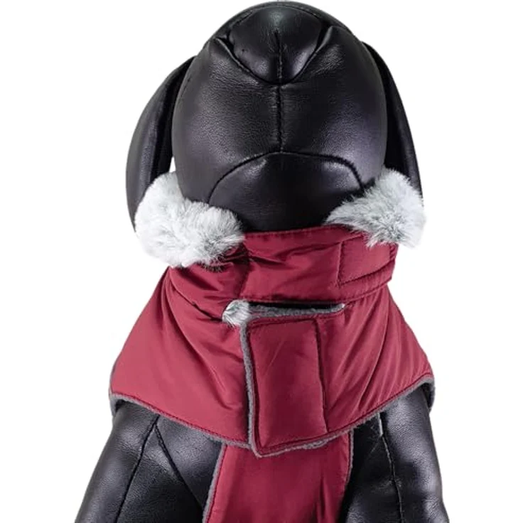 Nobby Hundepullover Alva rot, Hundemantel mit wasser- und windabweisender Kunstfaser – Bild 2