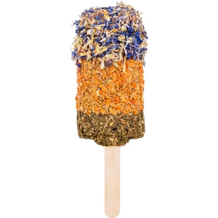 JR Farm PlasticFree Knusper-Eis, Nager- und Kaninchenfutter mit hohem Rohfaseranteil für Zahnabrieb und Verdauungsförderung, 45g – Bild 2