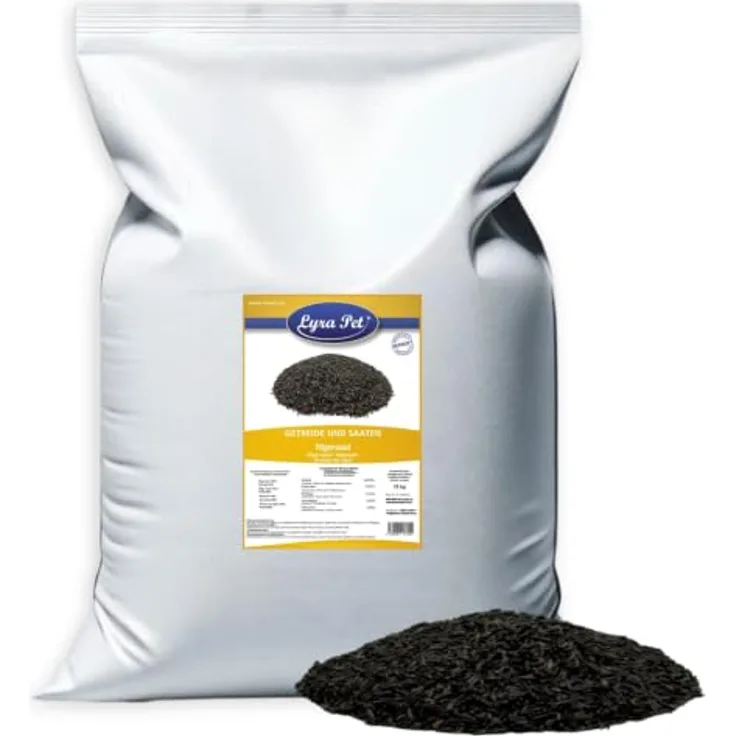 Lyra Pet® 10 kg Nigersaat, Nährstoffreiche Ergänzung für Wildvögel - Protein-, Ballaststoff- und Vitaminquelle
